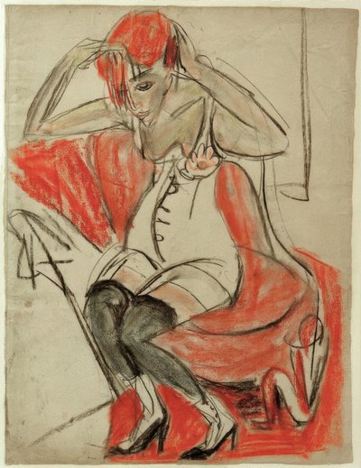 Girl on a Violet Chair by Ernst Ludwig Kirchner